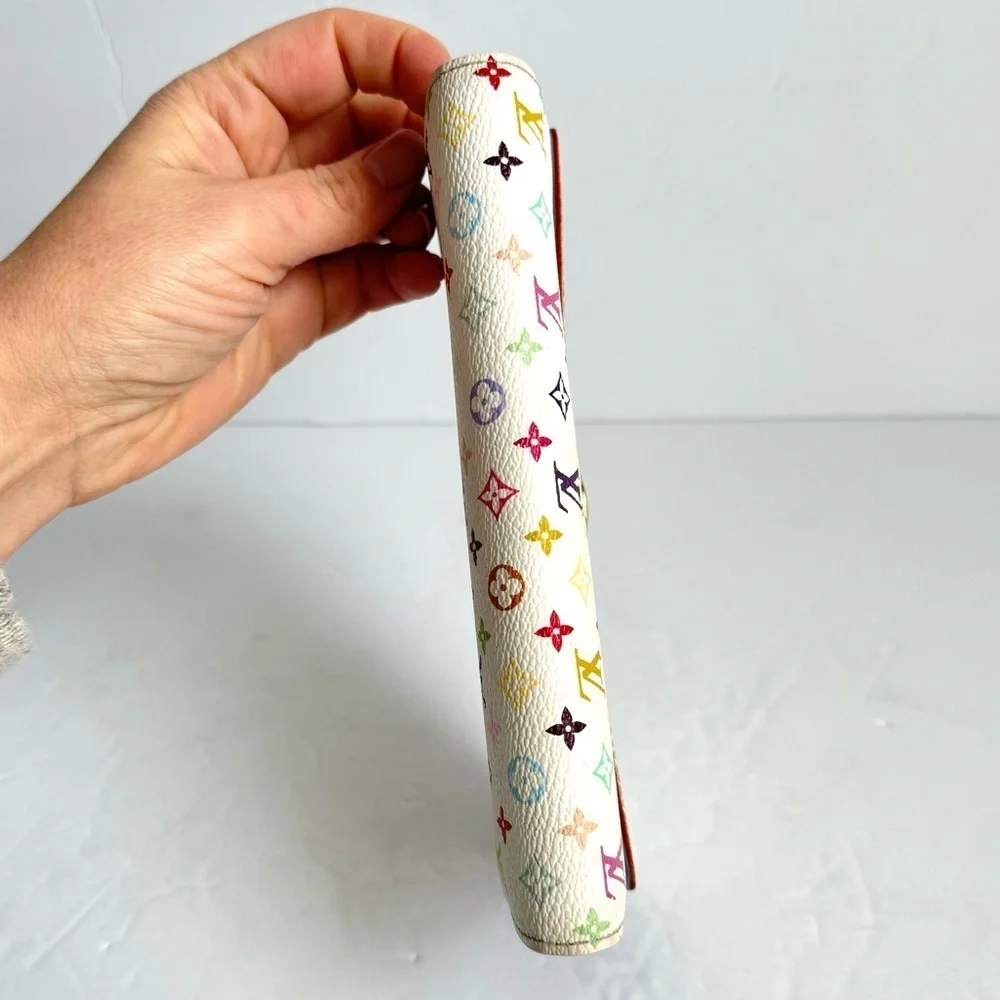 Louis Vuitton‎ Multicolor Sarah Wallet Takashi Murakami Blanc White Vintage Y2K